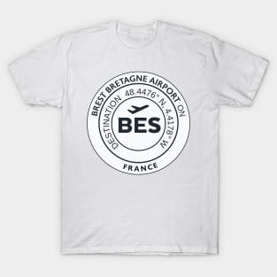 Airport sticker BES BREST T-Shirt